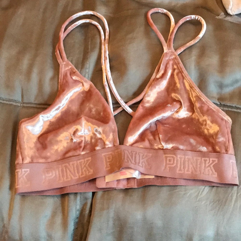 PINK VS velvet bralette!!